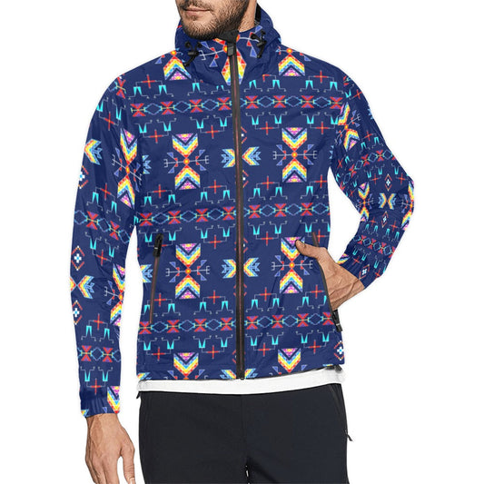 Rainy Chief Rainbow Night Lake Men's Windbreaker