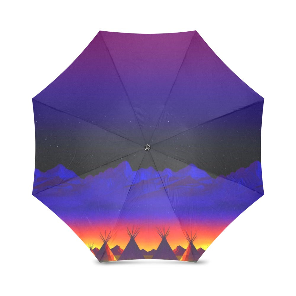 Teepees Northern Lights Foldable Umbrella