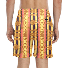 Load image into Gallery viewer, Infinite Sunset Men&#39;s Mid-Length Beach Shorts
