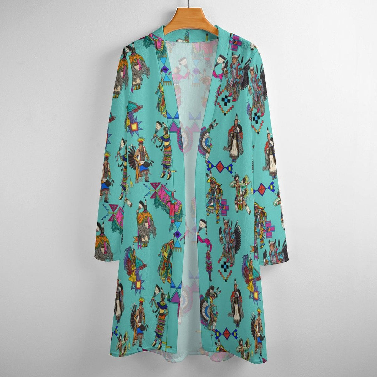 Grand Entry Dancers Eggshell Blue Cardigan