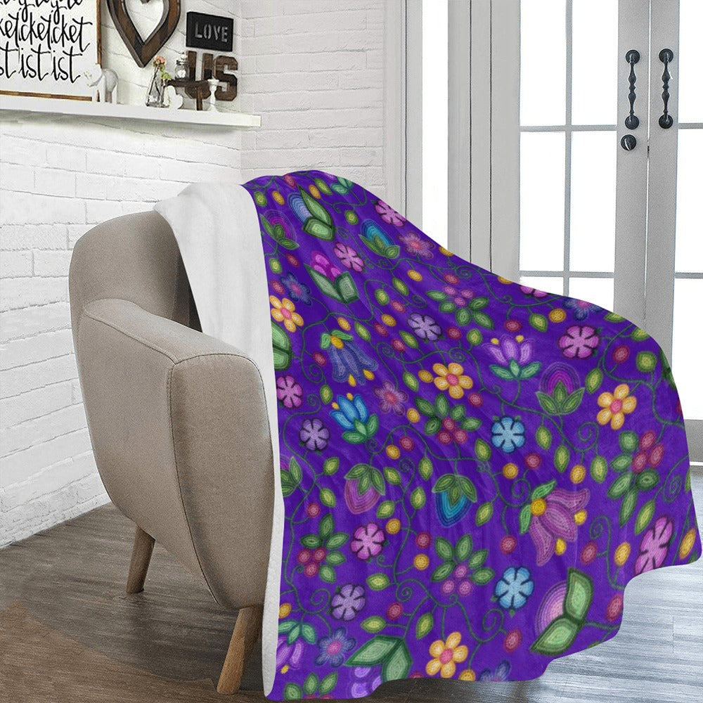 Bloom Uplift Indigo X-Large Micro Fleece Blanket