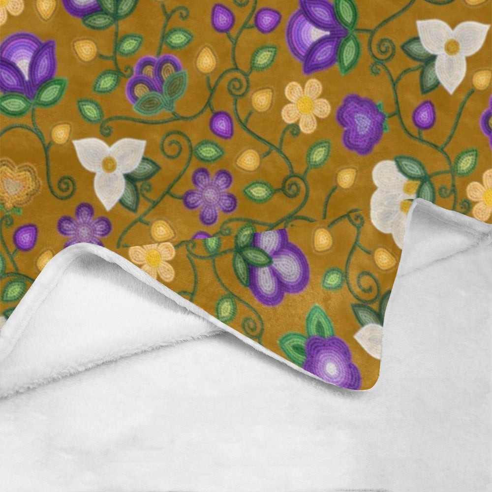 Midnight Moss Bloom Toffee Ultra-Soft Micro Fleece Blanket 40"x50"