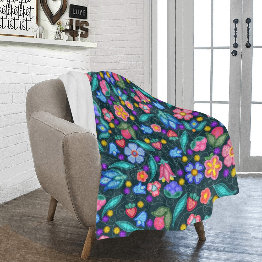 Sweet Offering Dark Teal Ultra-Soft Micro Fleece Blanket 40"x50"