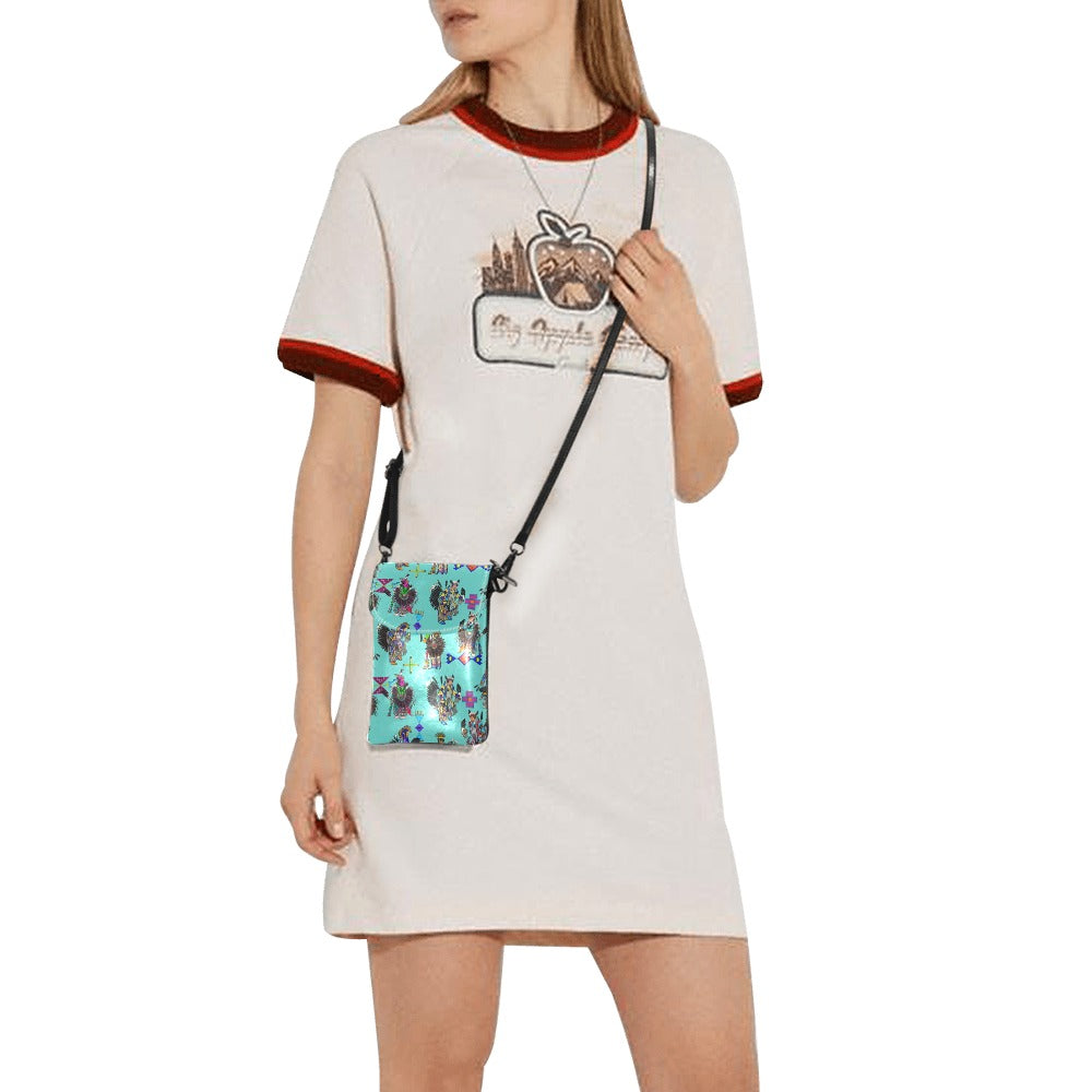 Men's Tradish Dancers Eggshell Blue Small Cell Phone Purse