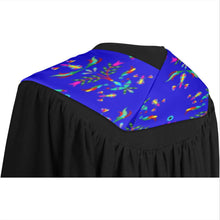 Load image into Gallery viewer, Dakota Damask Blue Graduation Stole
