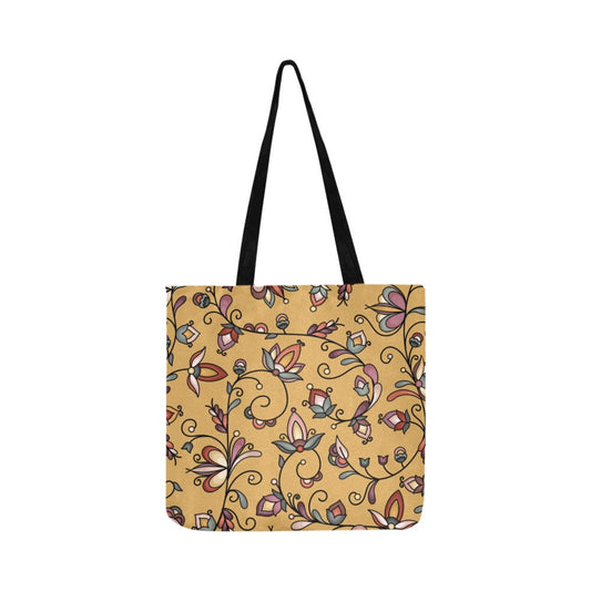 Burnt Sky Petals Gold Reusable Shopping Bag