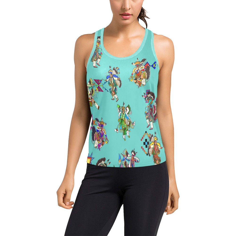 Men's Fancy Dancers Eggshell Blue Women's Racerback Tank Top