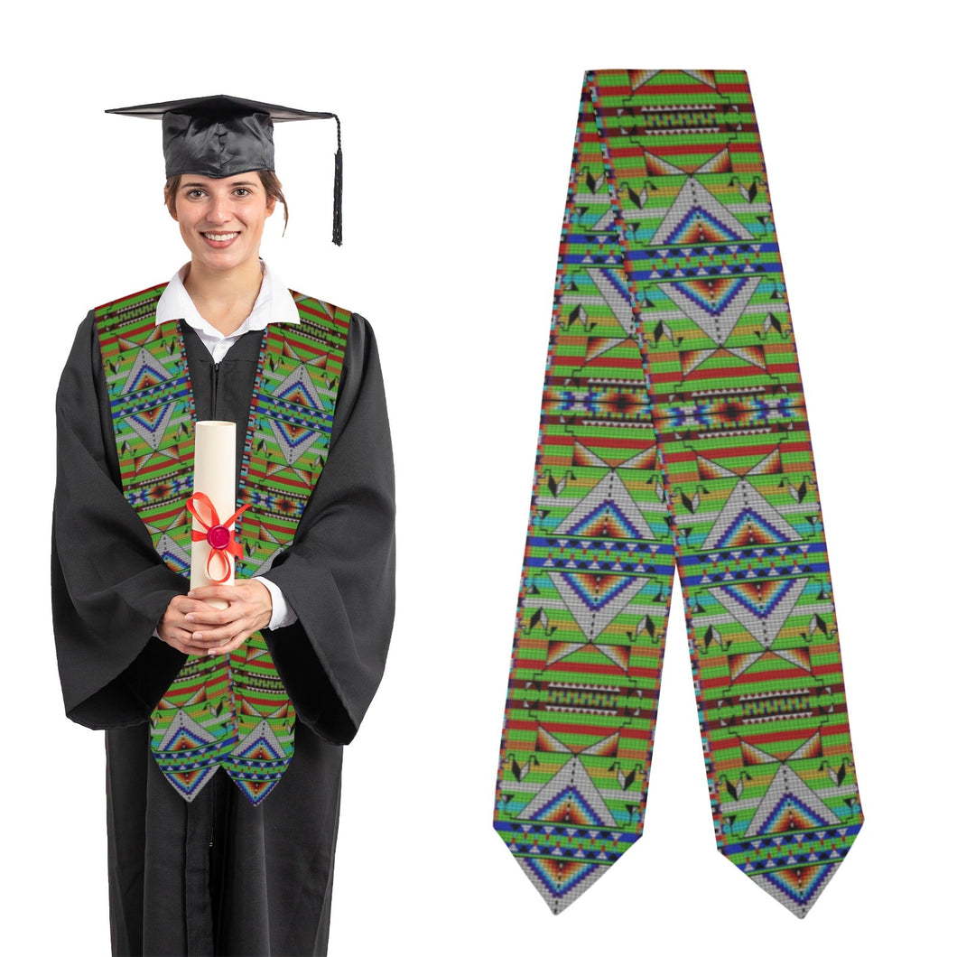 Medicine Blessing Lime Green Graduation Stole