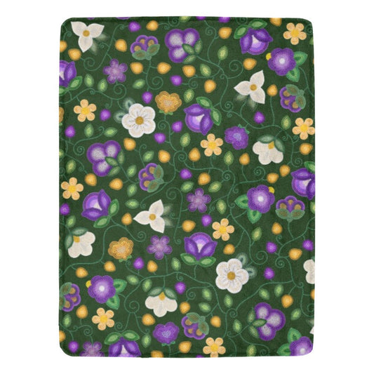Midnight Moss Bloom Forest X-Large Micro Fleece Blanket