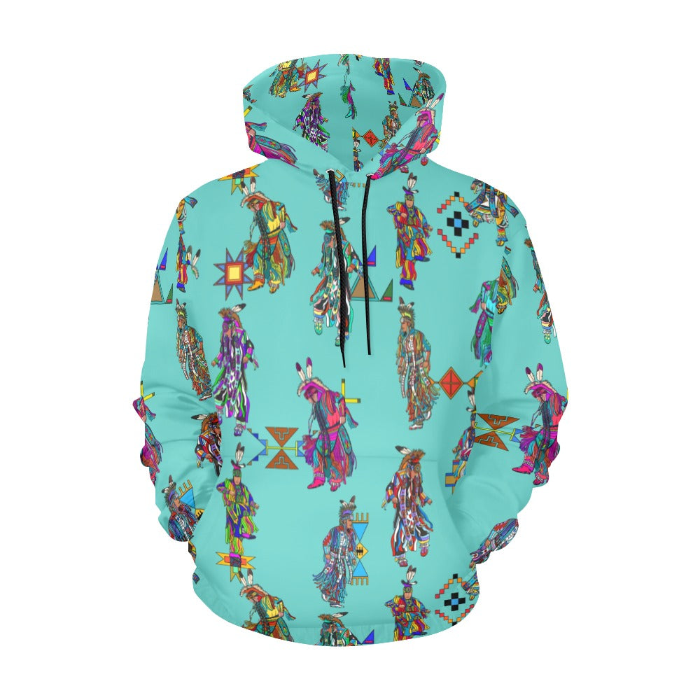 Men's Grass Dancers Eggshell Blue Hoodie for Men
