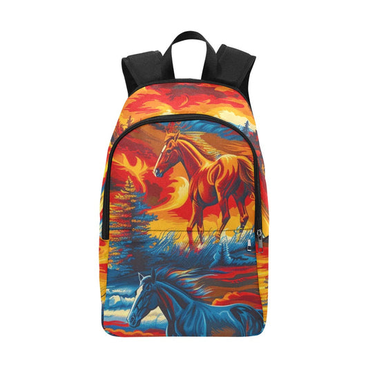 Wilds Horses 2 Fabric Backpack for Adult