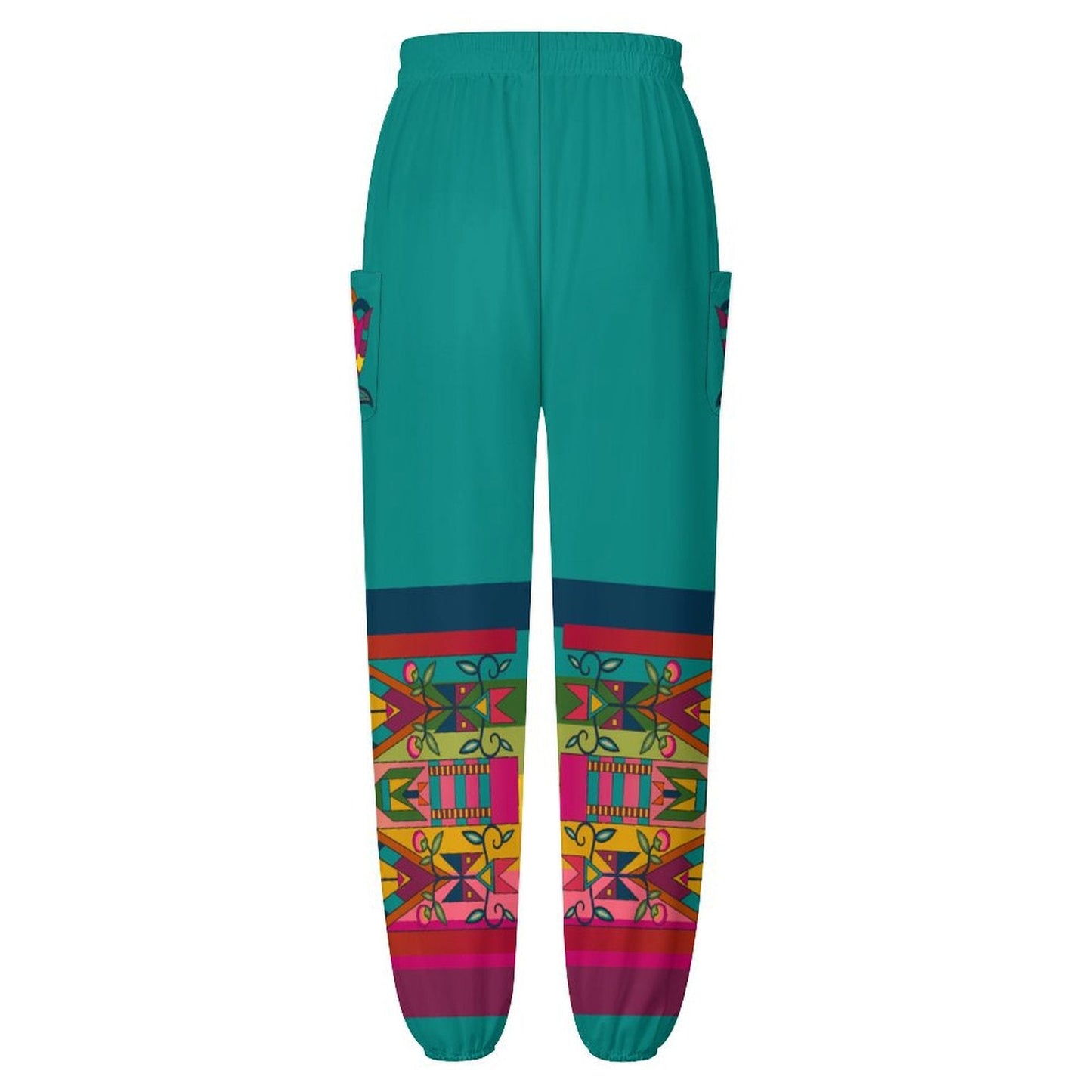 Whispering Leaves Teal Ribbon Joggers