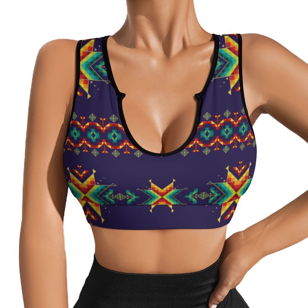 Dreams Of Ancestors Indigo Shade Yoga Top