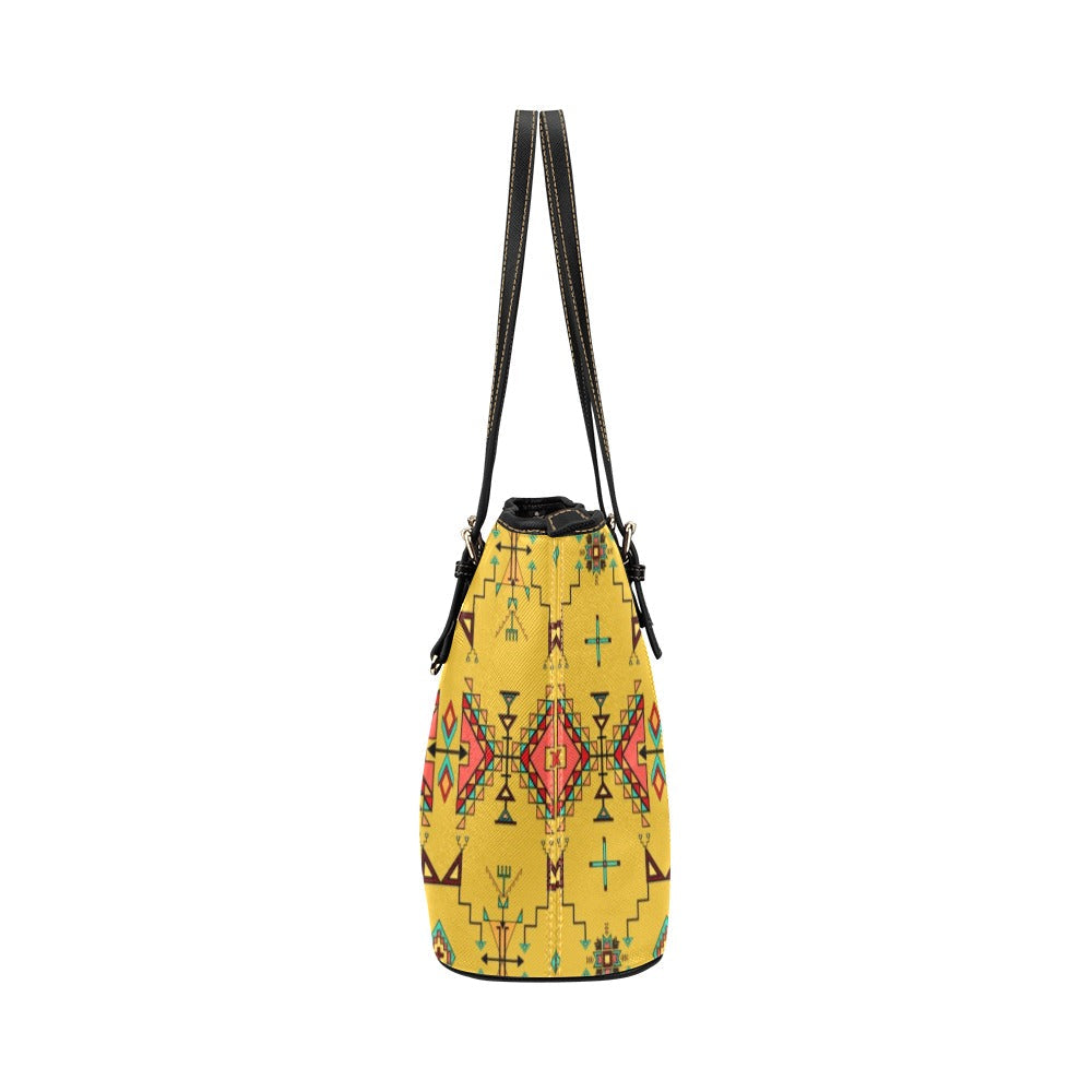 Thunder Flight Yellow Leather Tote