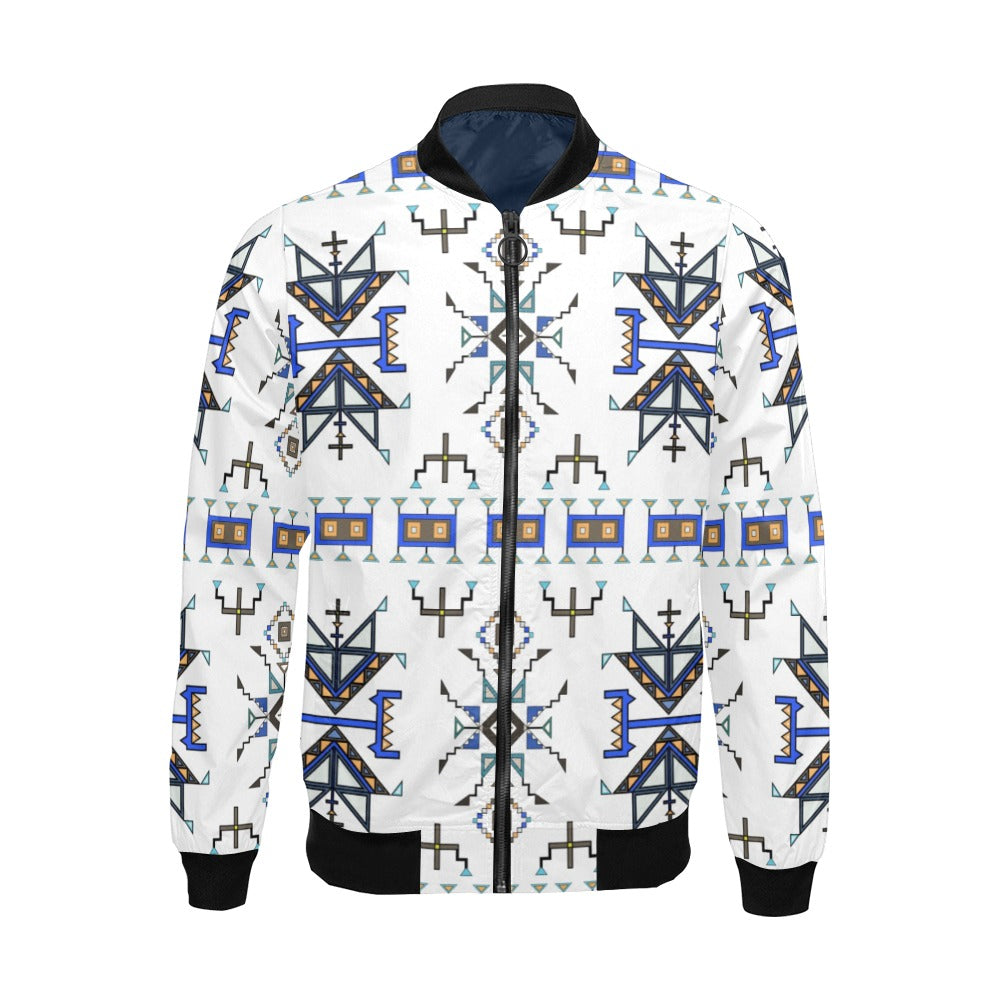 Eagle Strike White Bomber Jacket for Men