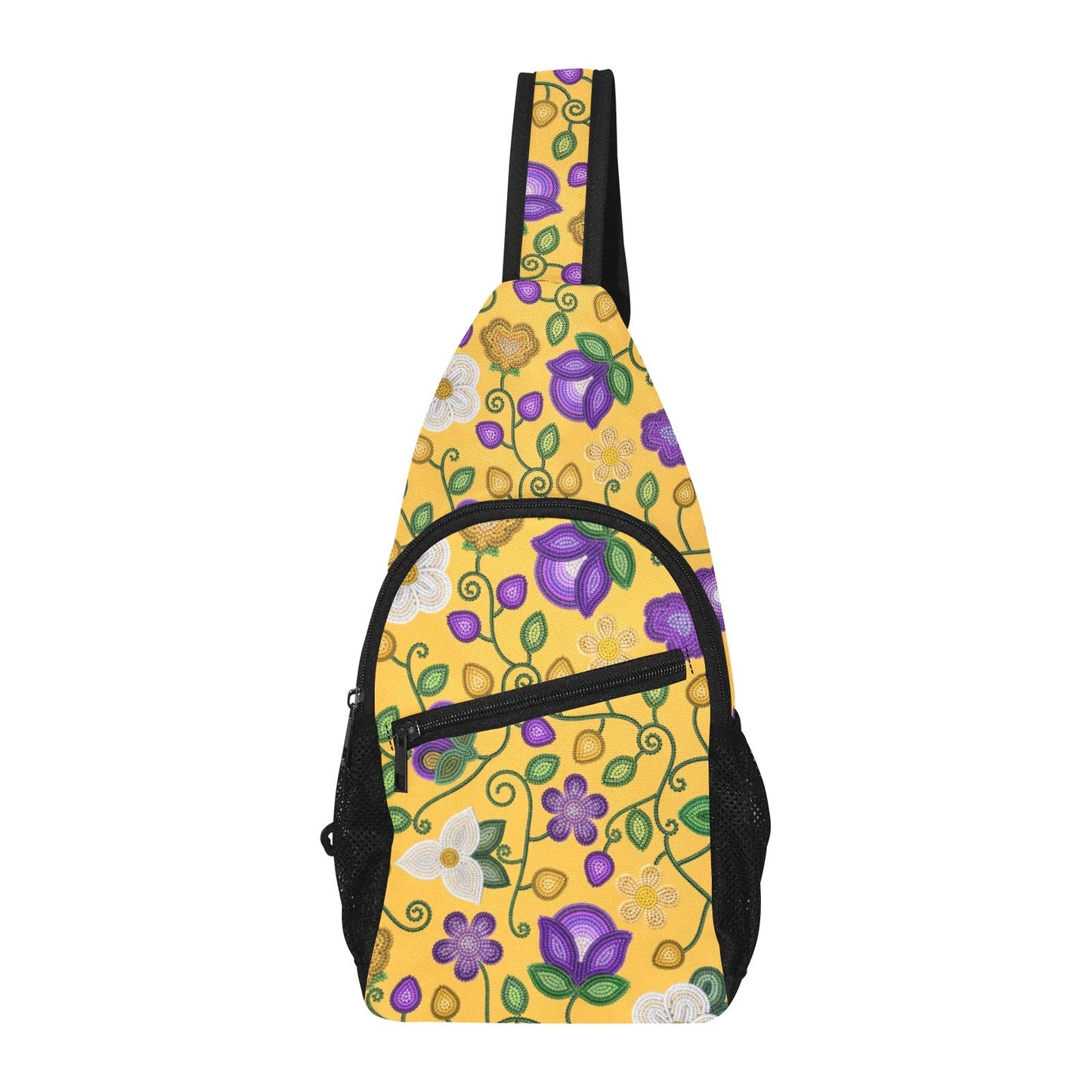 Midnight Moss Bloom Yellow Chest Bag
