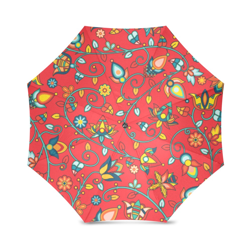 Thorny Path Red Foldable Umbrella