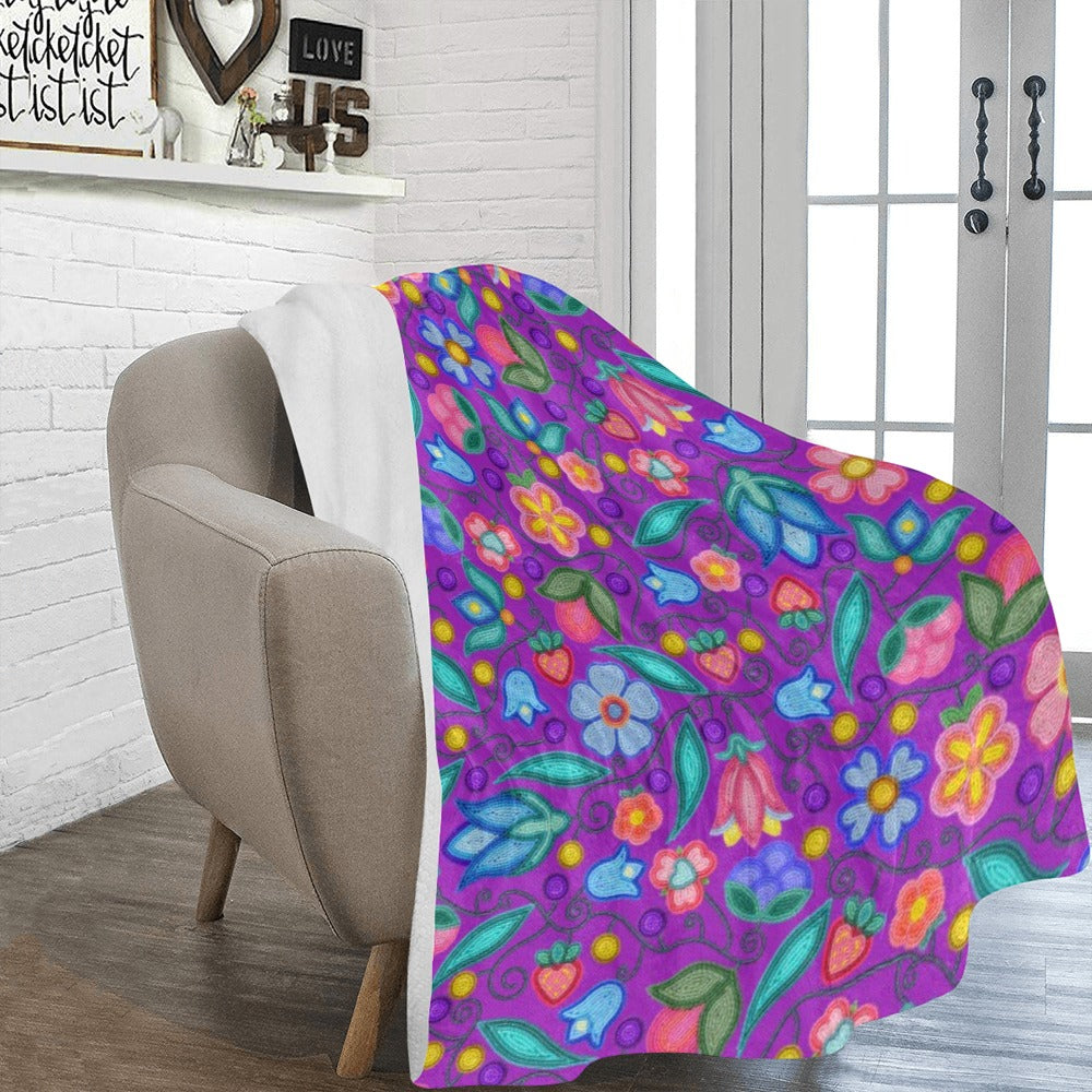 Sweet Offering Purple X-Large Micro Fleece Blanket