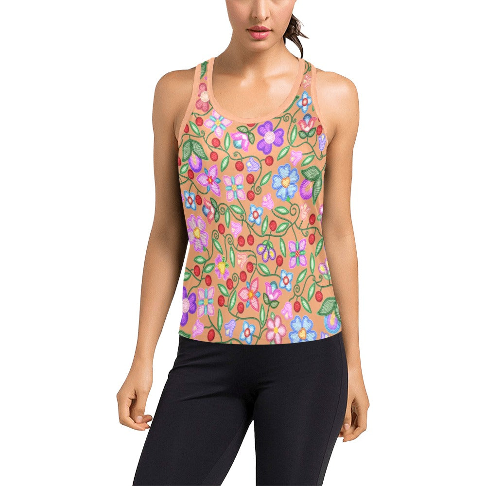 Petal Harmony Terracotta Racerback Tank Top