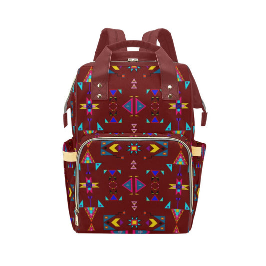 Enemy Territory Dark Maroon Multi-Function Diaper Backpack