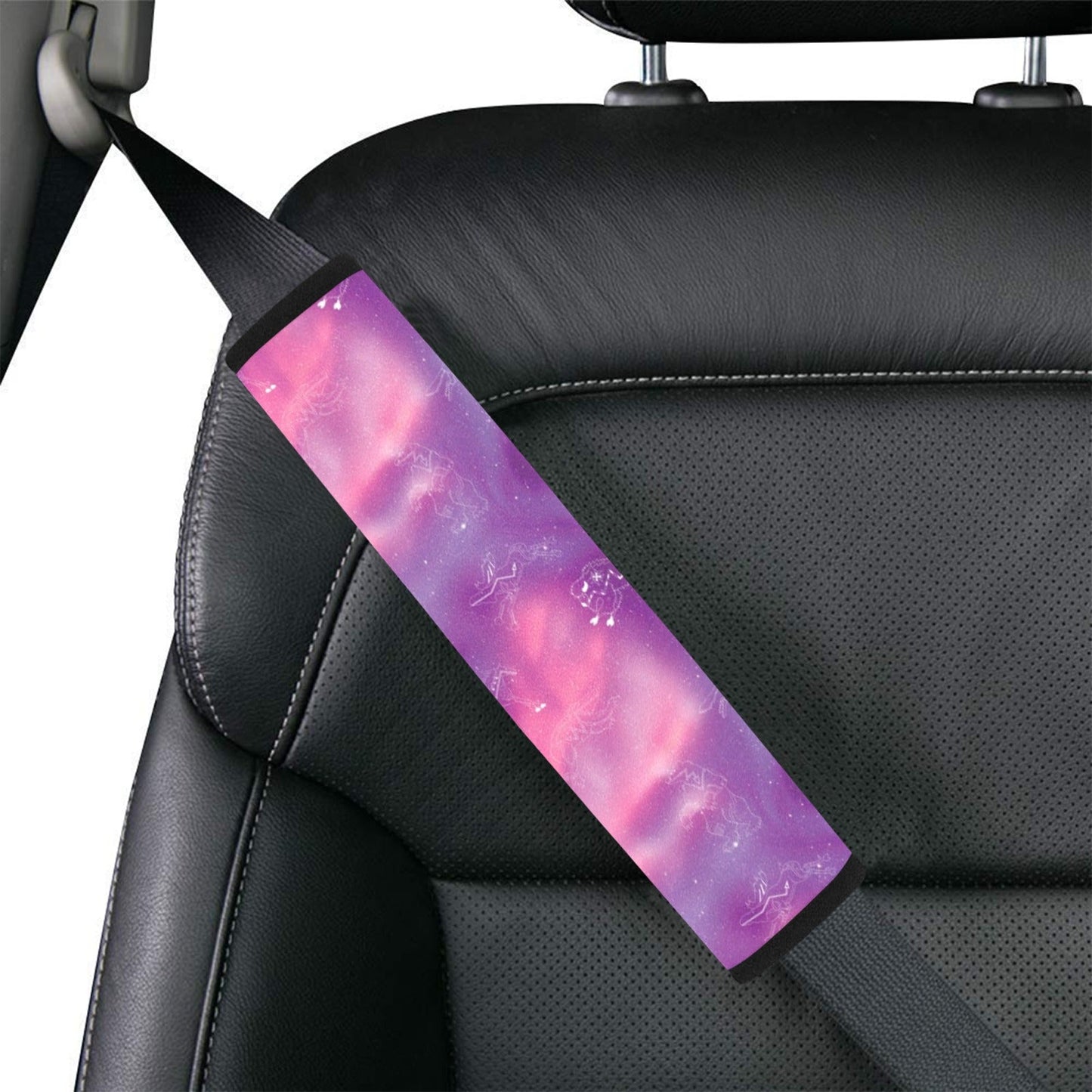 Animal Ancestors 7 Aurora Gases Pink and Purple Car Seat Belt Cover