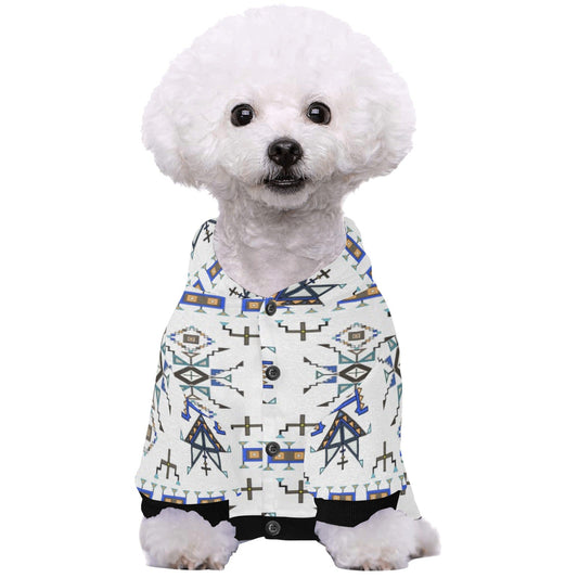 Eagle Strike White Pet Dog Hoodie
