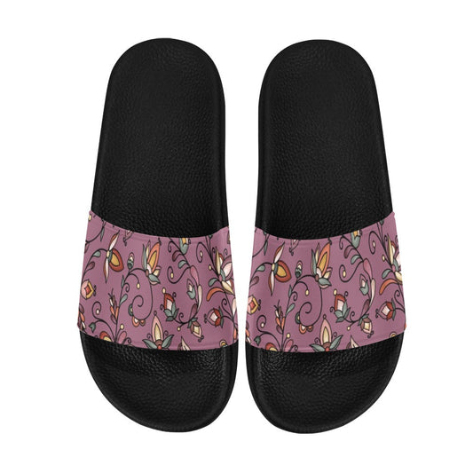 Burnt Sky Petals Magenta Slide Sandals