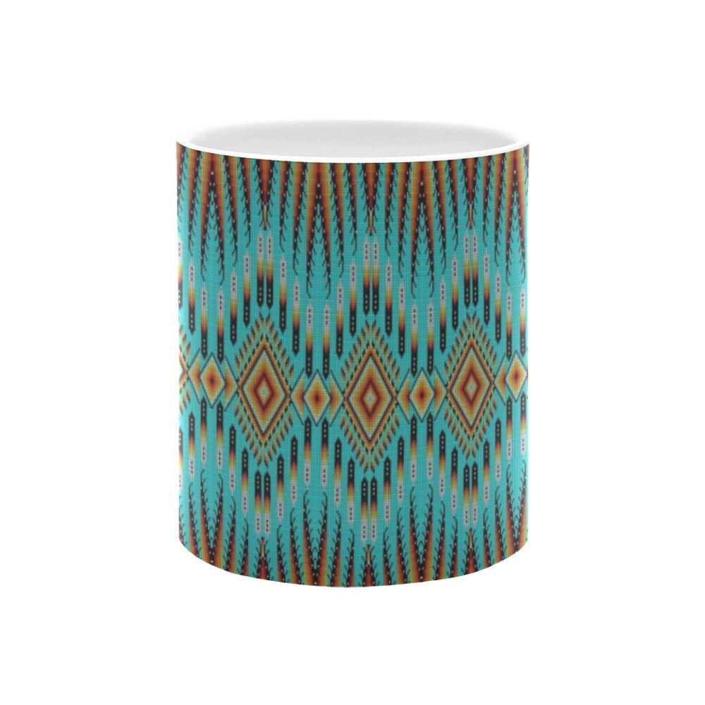 Fire Feather Turquoise Mug