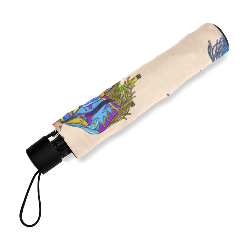 Women's Fancy Dancers Muslin Foldable Umbrella