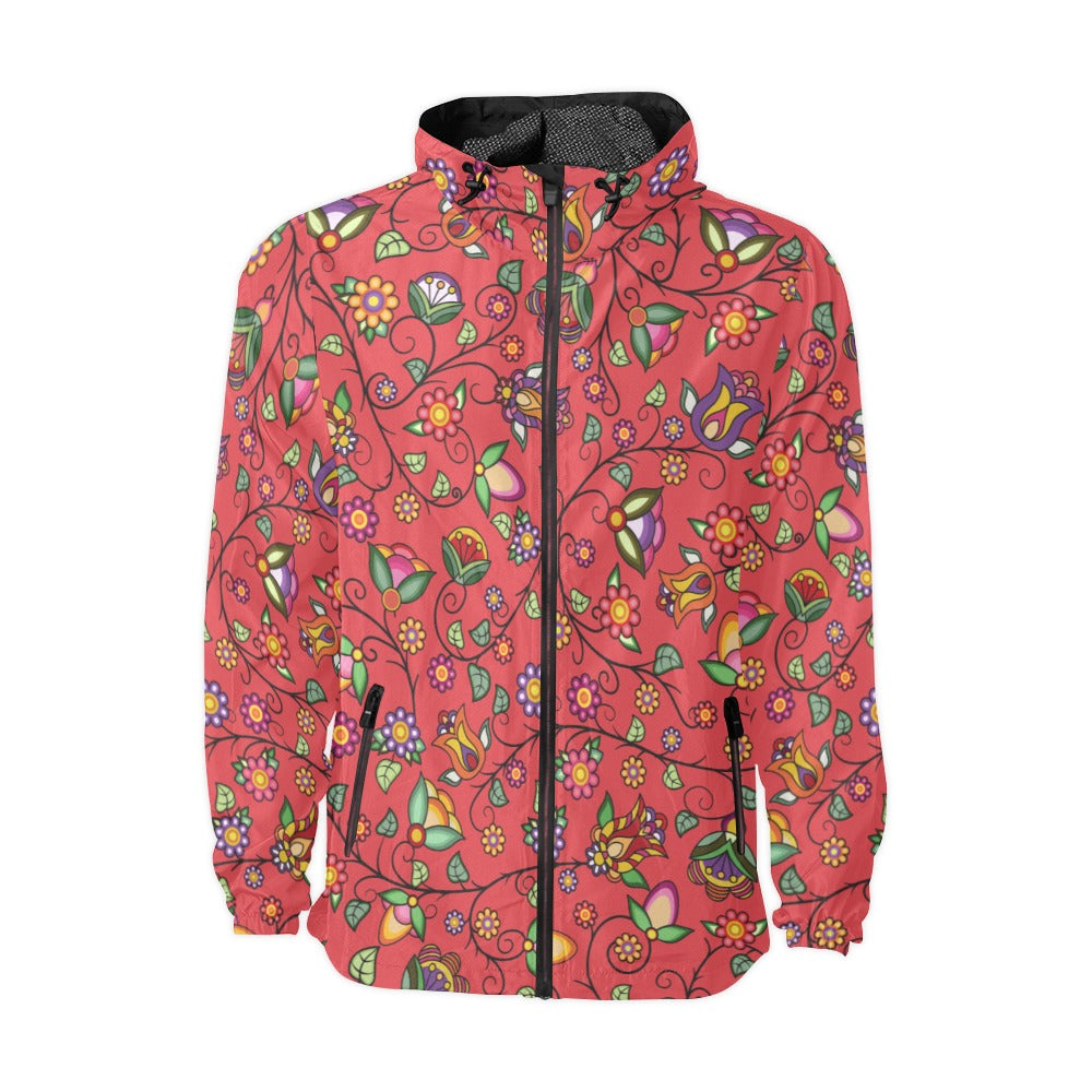 Heartbeat Petals Red Men's Windbreaker
