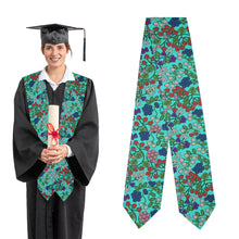 Load image into Gallery viewer, Takwakin Harvest Turquoise Graduation Stole
