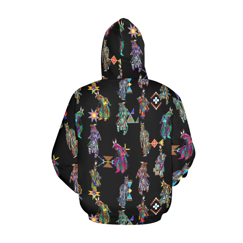 Men's Grass Dancers Black Hoodie for Men