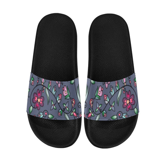Amber Evening Garland Blue Slide Sandals