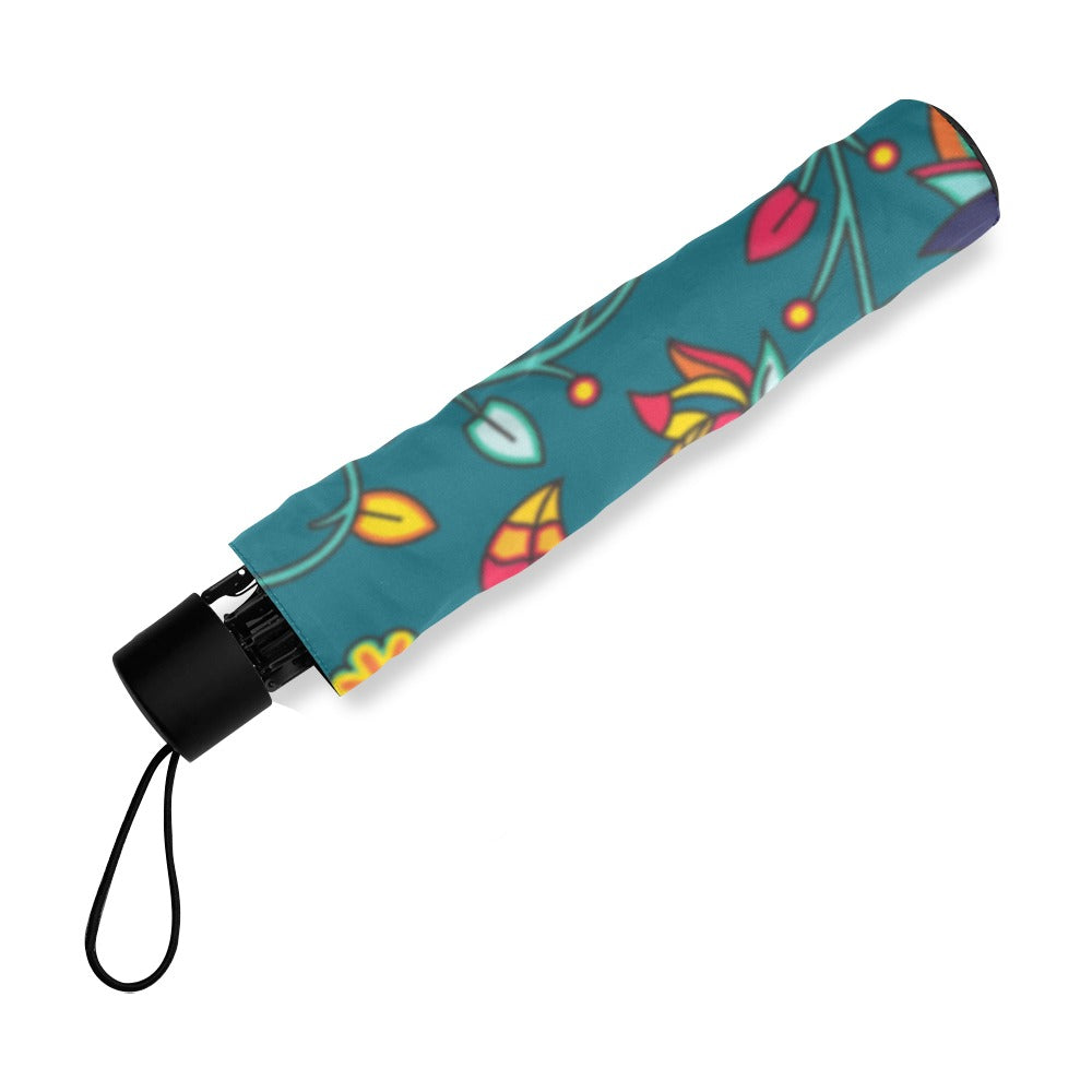Thorny Path Teal Foldable Umbrella