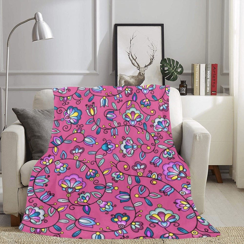 Autumn Bundle Blessing Pink X-Large Micro Fleece Blanket