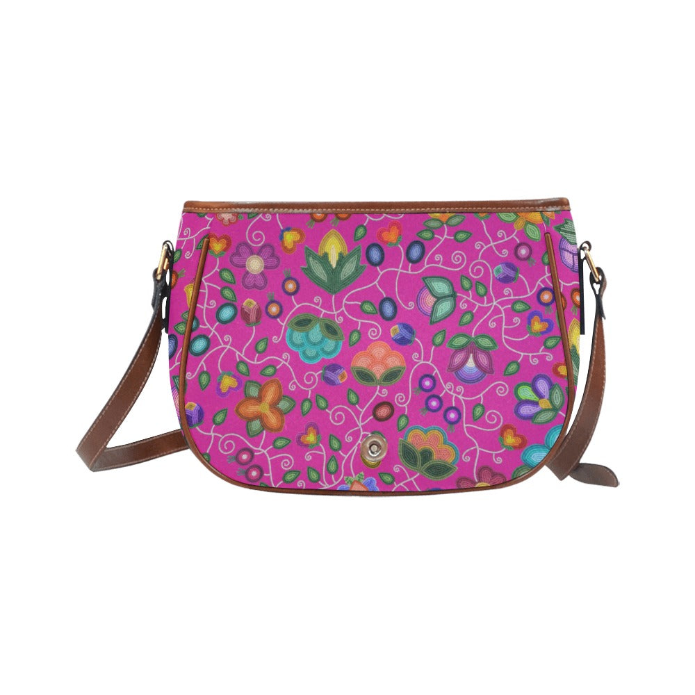 Beaded Offering Pink Saddle Bag/Large