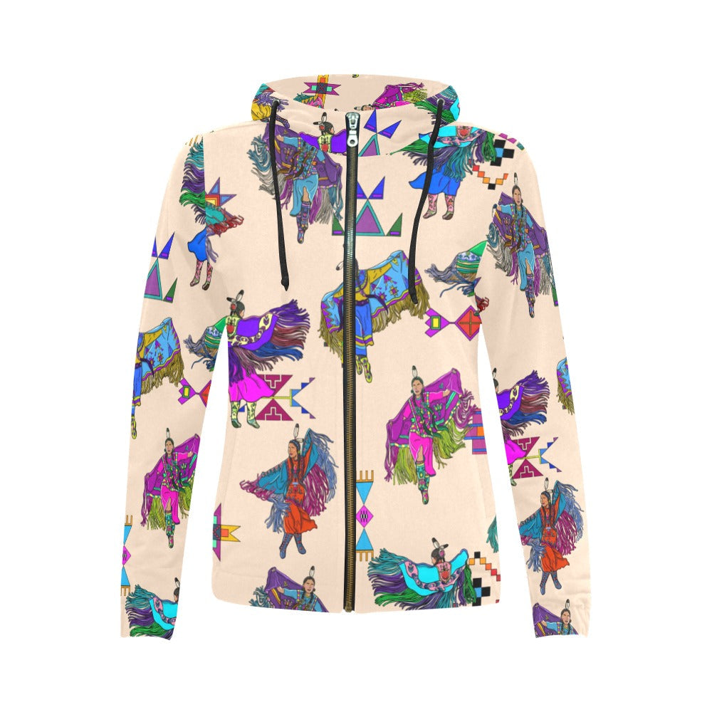 Women's Fancy Dancers Muslin Full Zip Hoodie for Women