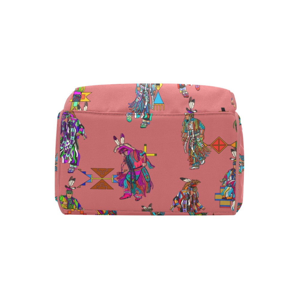 Men's Grass Dancers Terra Cotta Multi-Function Diaper Backpack