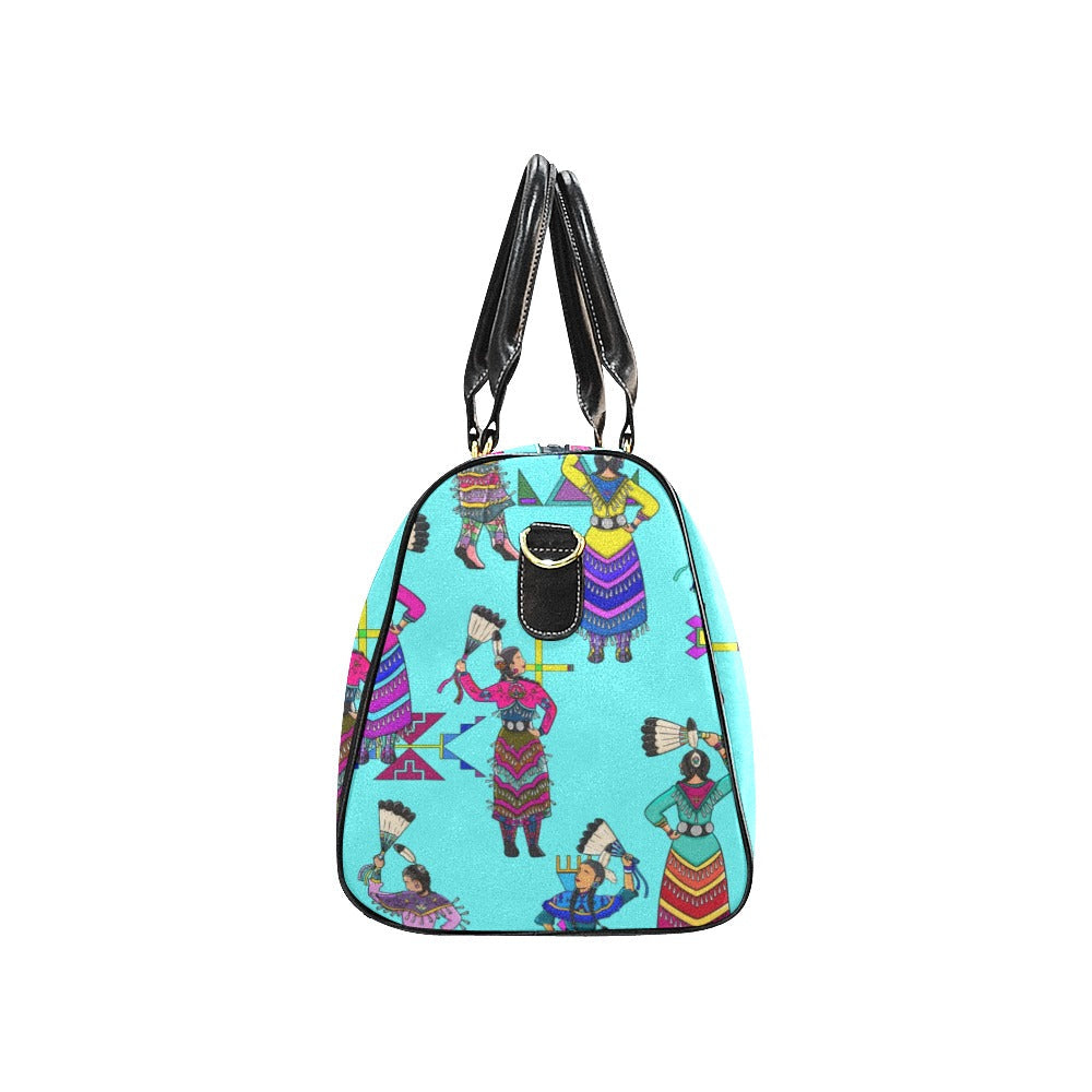 Women's Jingle Dancers Turquoise Small Travel Bag