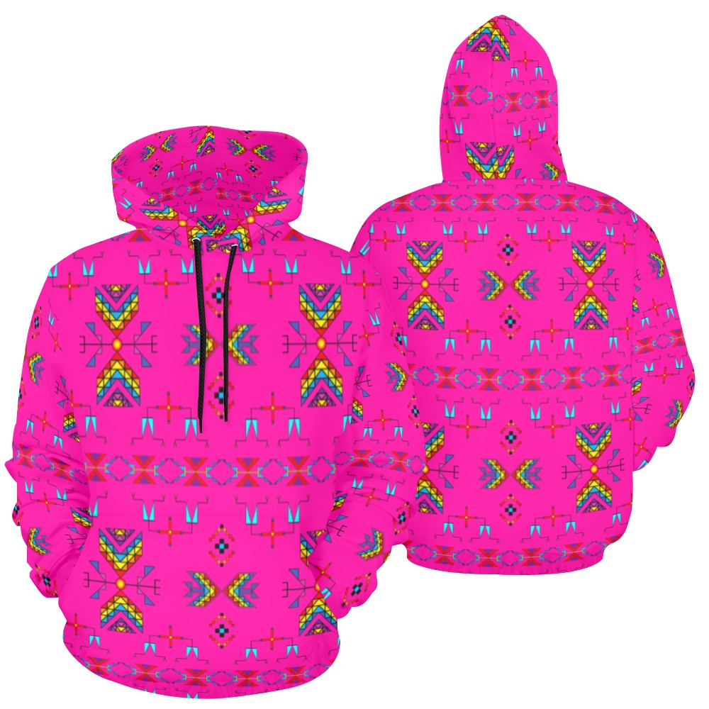 Rainy Chief Rainbow Hot Pink Hoodie for Men
