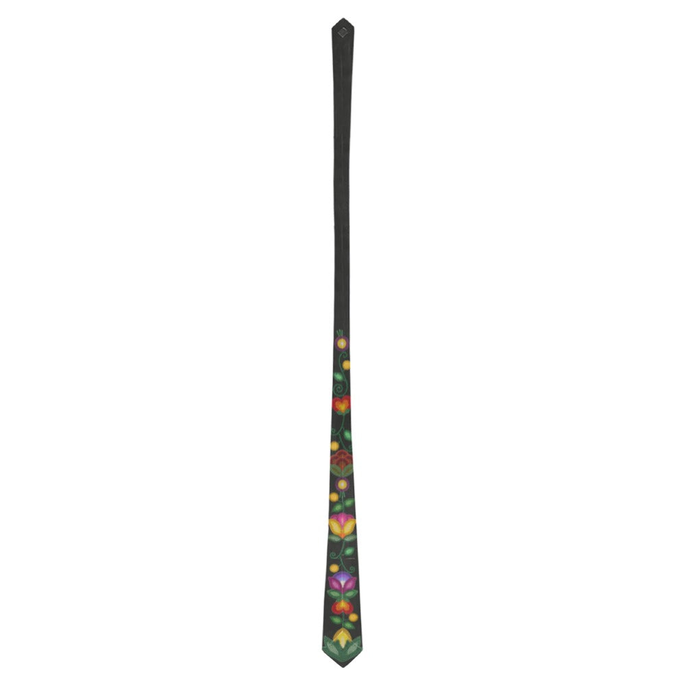 Beaded Offering Black Necktie