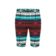 Load image into Gallery viewer, In Between Two Worlds Men&#39;s Knee Length Swimming Trunks
