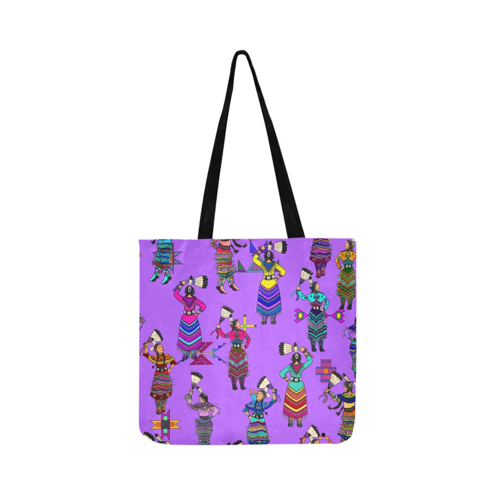 Women's Jingle Dancers Purple Reusable Shopping Bag