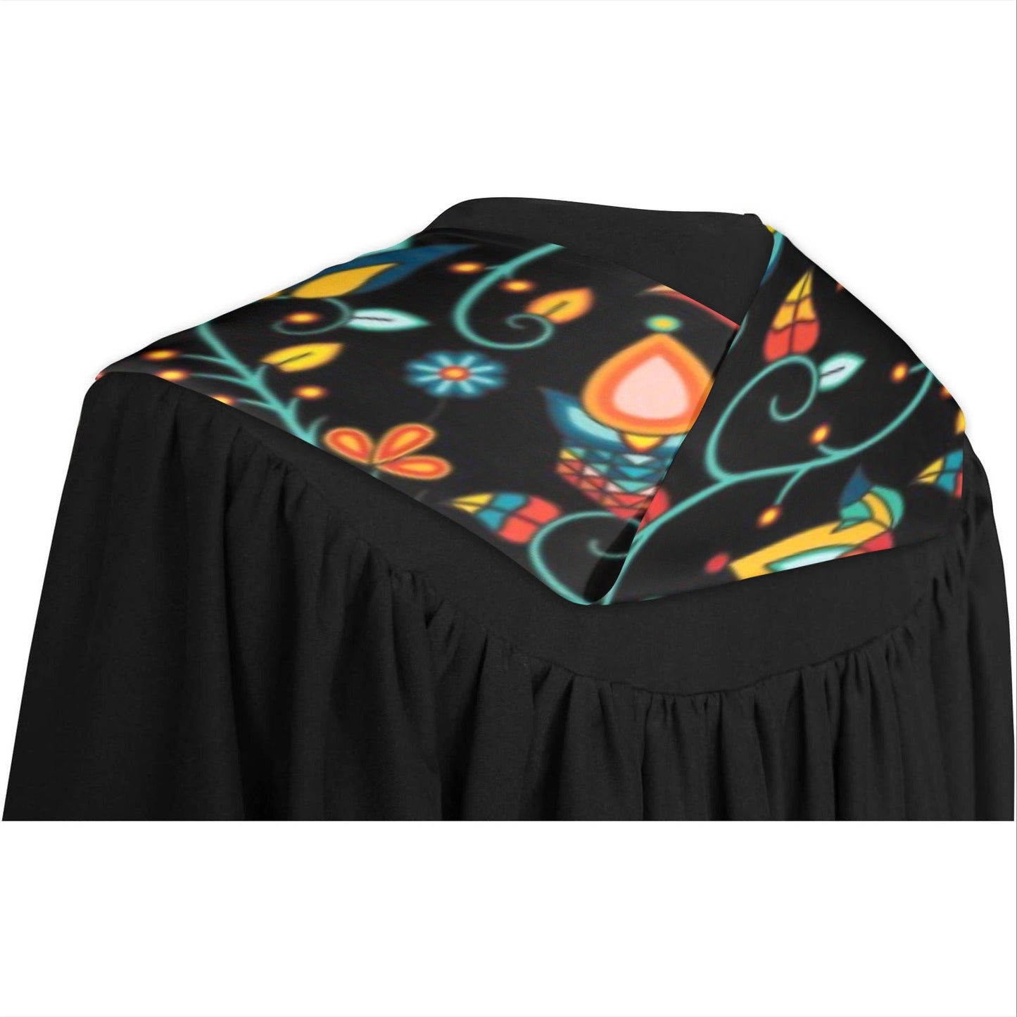 Thorny Path Black Graduation Stole