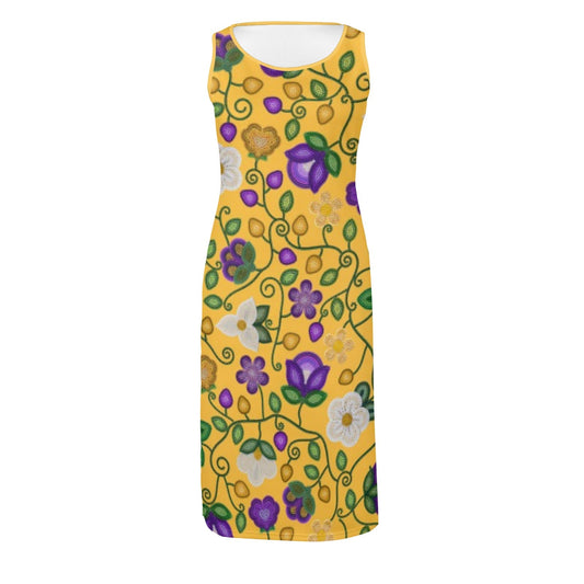 Midnight Moss Bloom Yellow Phaedra Dress