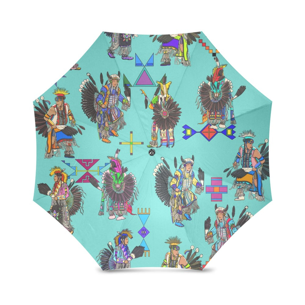 Men's Tradish Dancers Eggshell Blue Foldable Umbrella