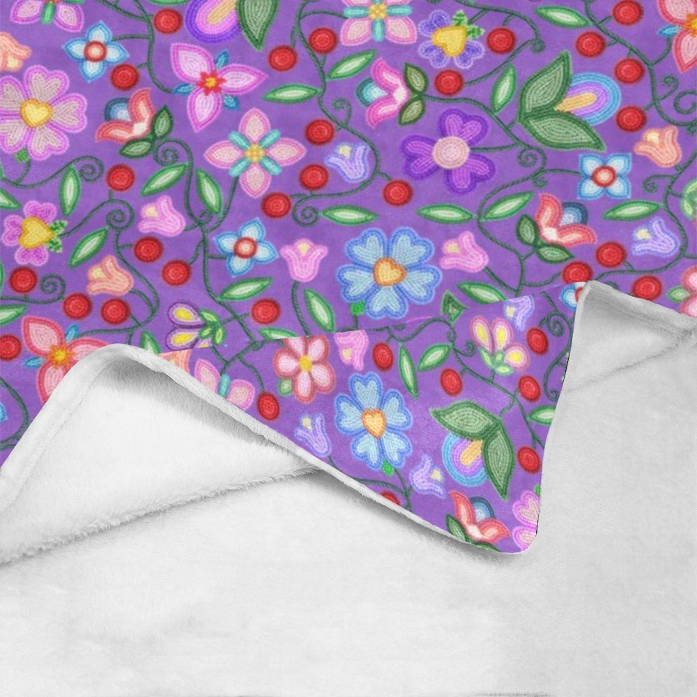 Petal Harmony Lavender Large Micro Fleece Blanket