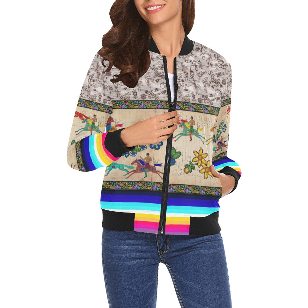 Brothers Race Bomber Jacket for Women