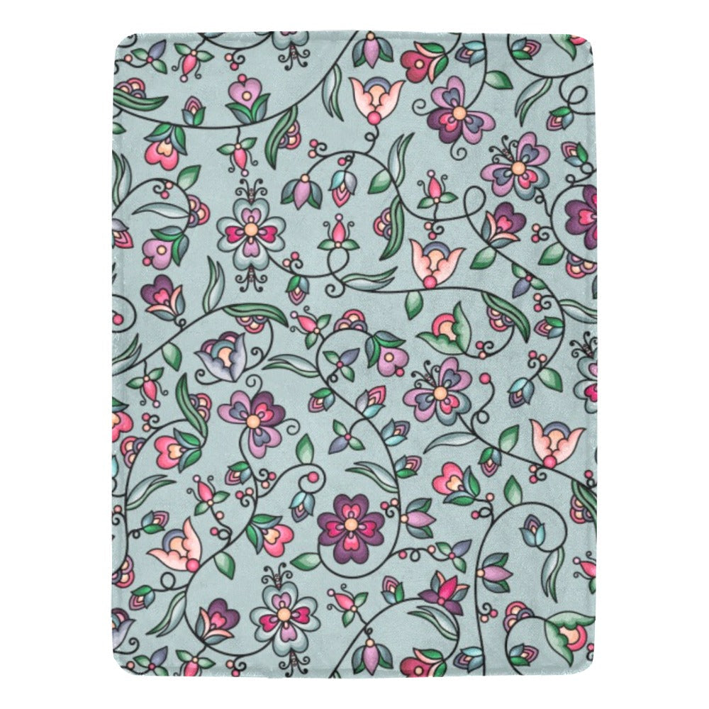 Amber Evening Garland Turquoise X-Large Micro Fleece Blanket