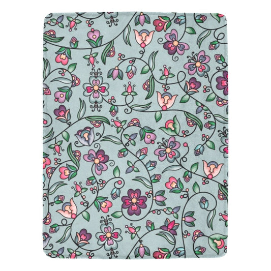 Amber Evening Garland Turquoise X-Large Micro Fleece Blanket